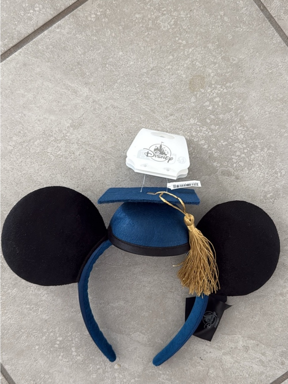 Disney Graduation Mickey Ears Headband - Blue and Black